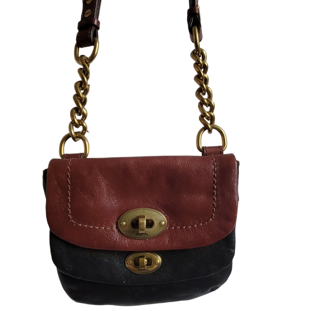 FOSSIL NWOT Leather Two Tone Crossbody Bag